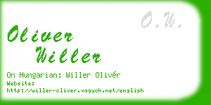 oliver willer business card